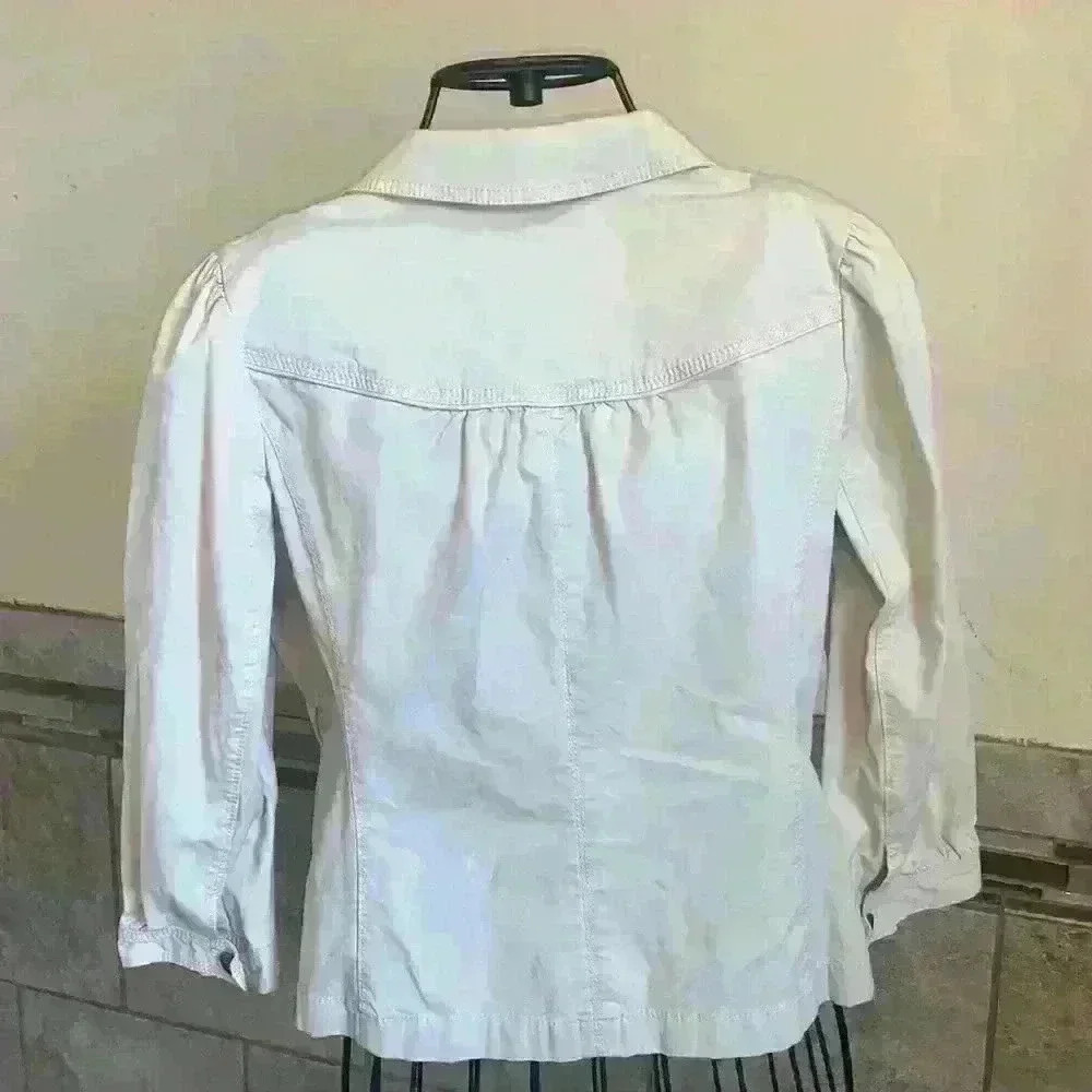 Woman’s loft denim blazer size M - Picture 4 of 5